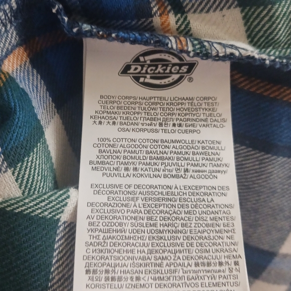 Dickies‎ Women's Plaid Flannel Shirt - Picture 6 of 6